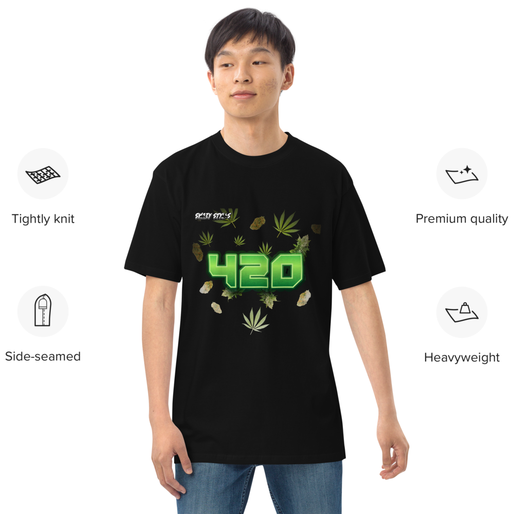 Swazy 420 Men’s premium heavyweight tee