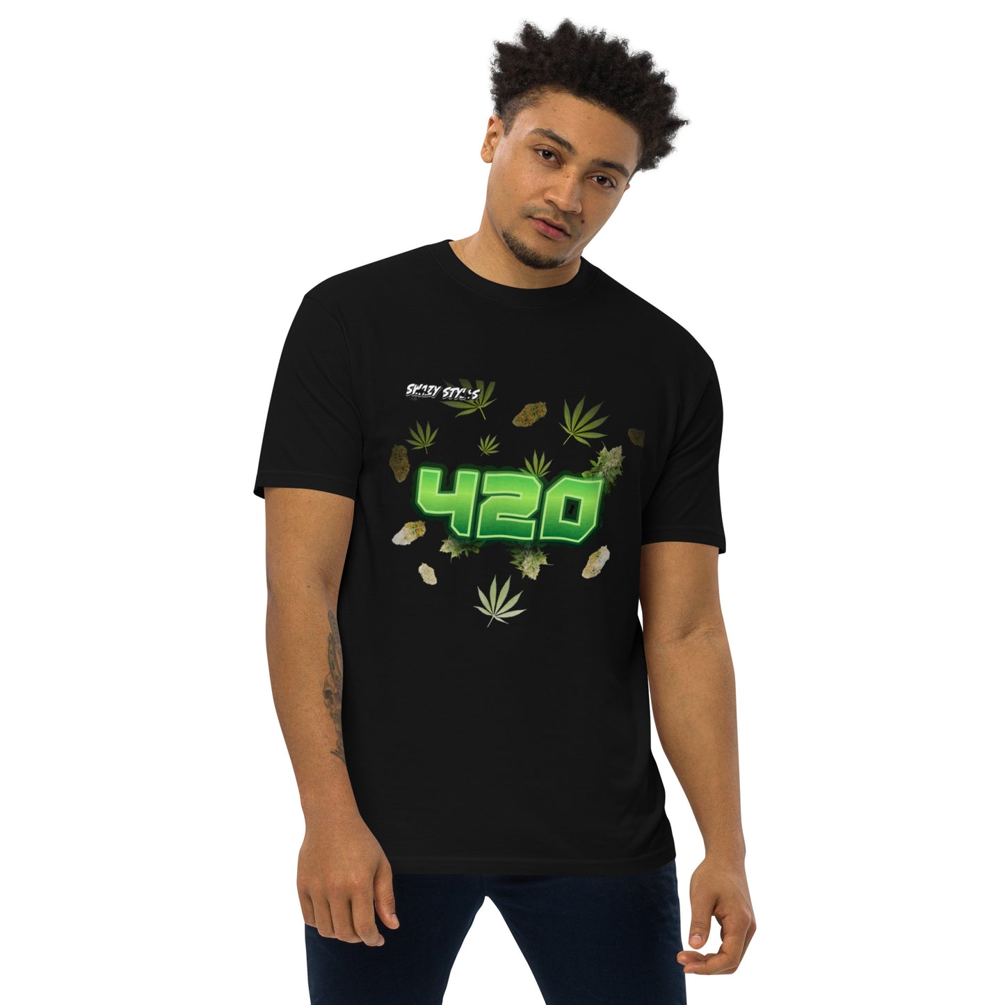 Swazy 420 Men’s premium heavyweight tee