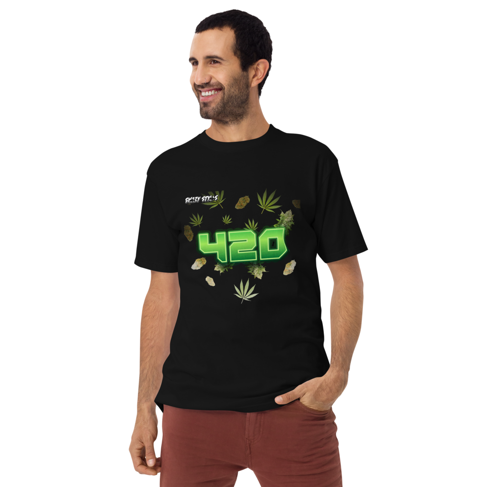 Swazy 420 Men’s premium heavyweight tee