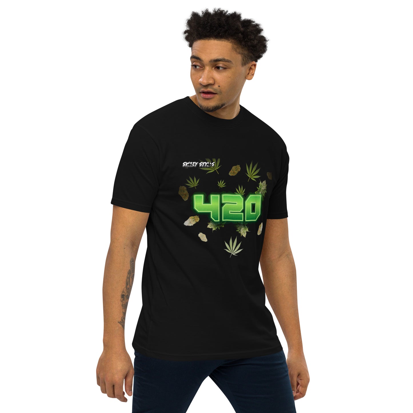 Swazy 420 Men’s premium heavyweight tee