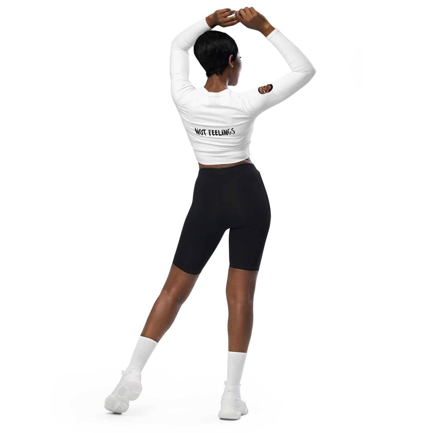 Catch Flights Recycled long-sleeve crop top