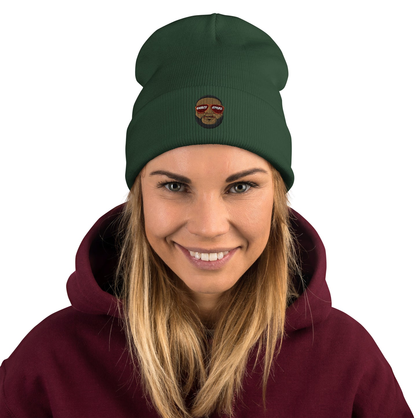 Swazy Face Embroidered Beanie