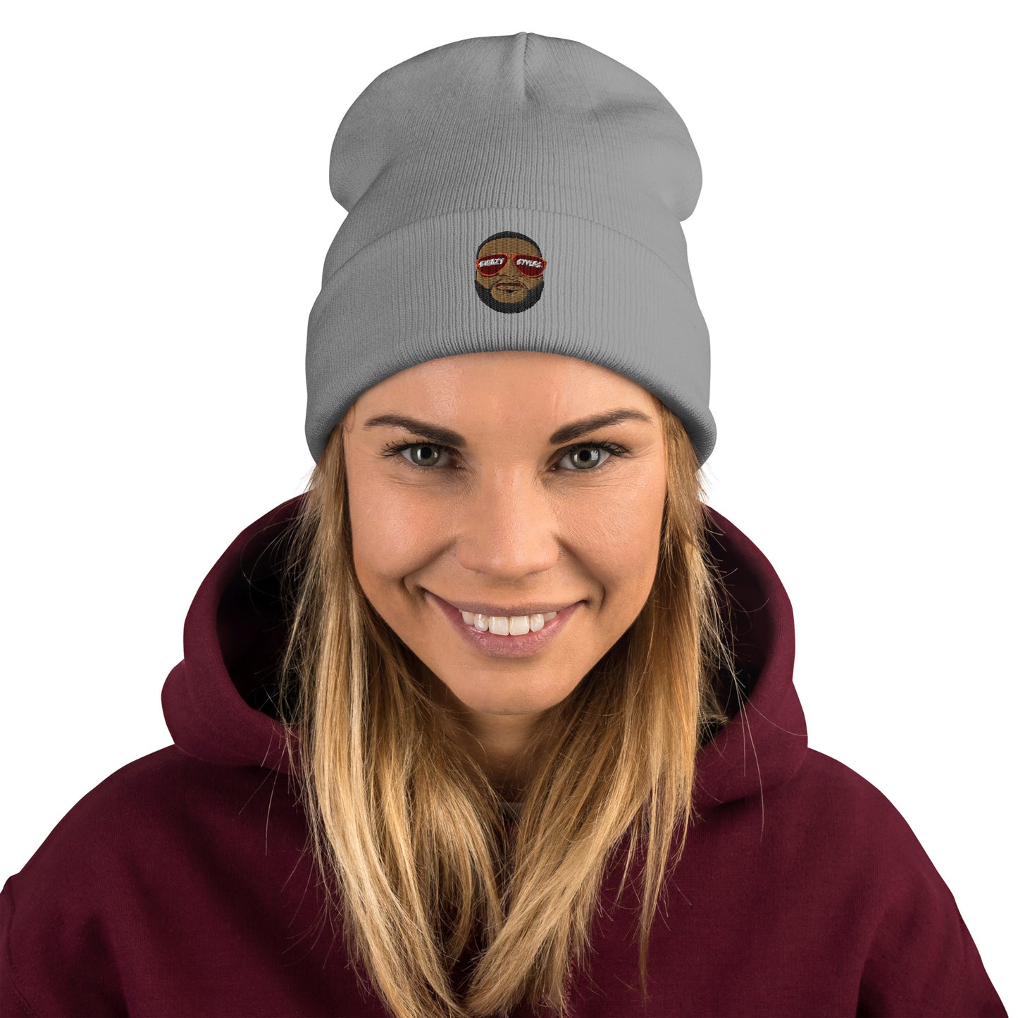 Swazy Face Embroidered Beanie