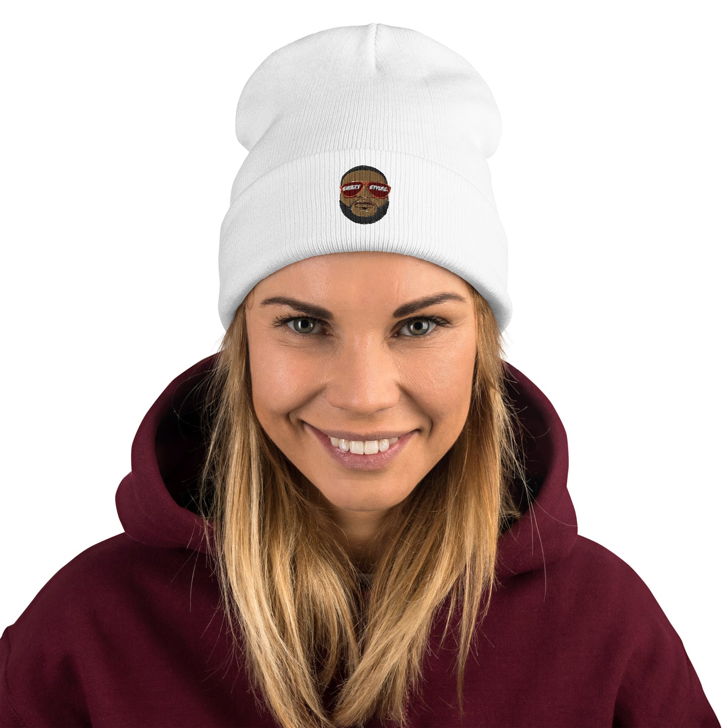 Swazy Face Embroidered Beanie