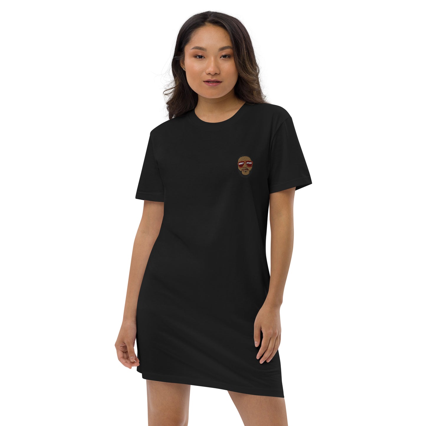 Swazy Face Organic cotton t-shirt dress